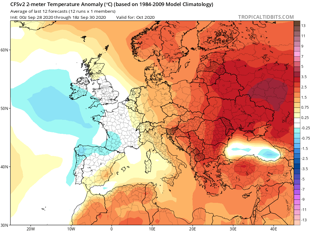 Карта температуры 2022 в Европе. Всплеск температуры на Европе. Cfsv2 Weekly. Temperature in the Europe 2021. Температура 3 октября